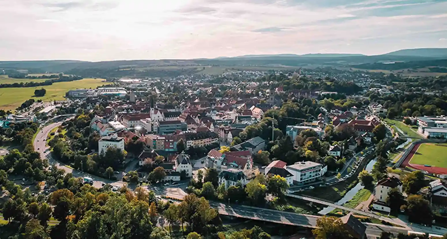 Bad Neustadt an der Saale aus der Vogelperspektive